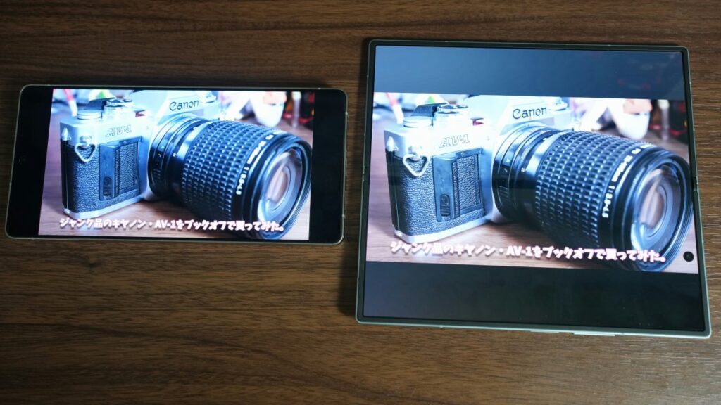 動画横表示Galaxy Z Fold7