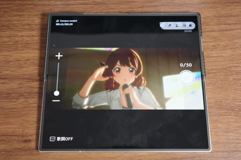 Galaxy Z Fold7の学マスプレイ中