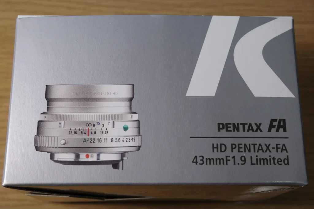 HD PEXTAX-FA 43mm F1.9 Limited外箱