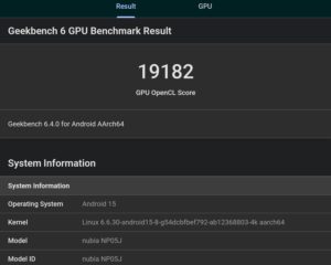REDMAGIC AstraのGeekbench 6、GPU