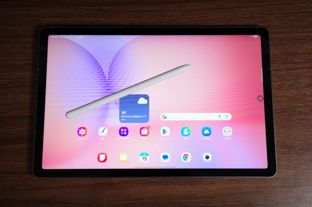 Galaxy Tab S10 Liteの画面