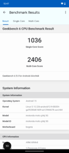 moto g66j 5GのGeekbench 6