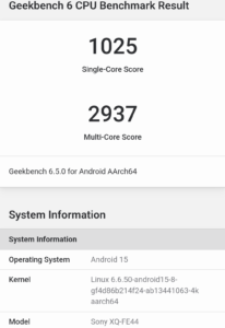 Xperia 10 VIIのGeekbench 6