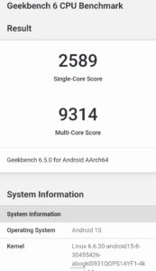 Galaxy S25のGeekbench 6