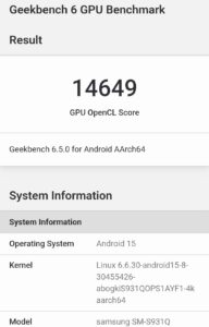 Galaxy S25のGeekbench 6のGPU