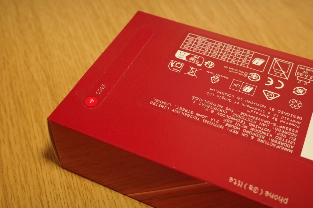 Nothing Phone (3a) Lite箱の裏